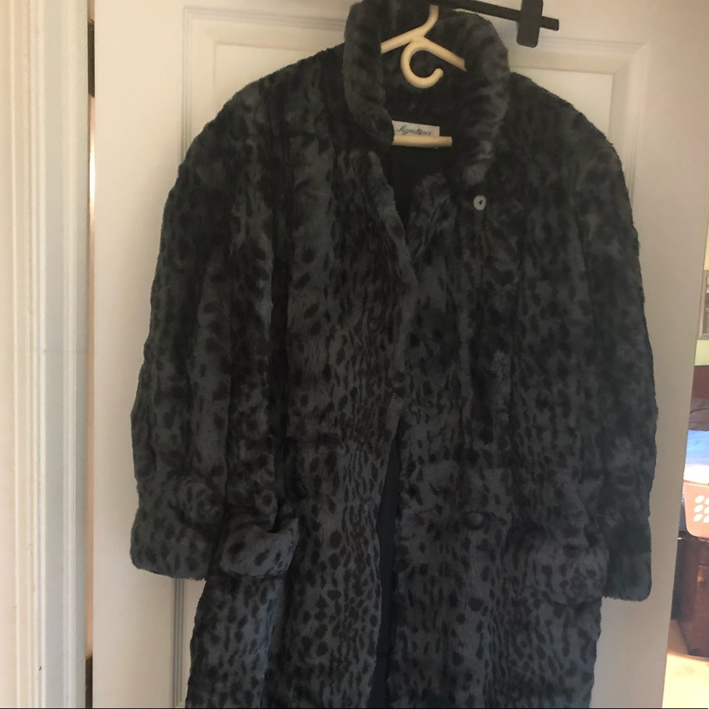 Faux mink coat